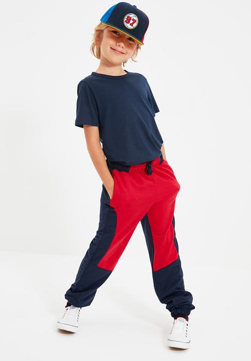Trendyol - Two-toned cuffed jogger - red