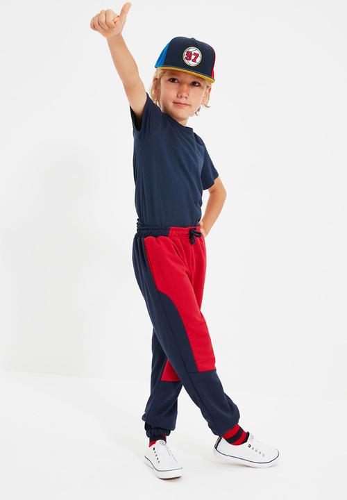 Trendyol - Two-toned cuffed jogger - red