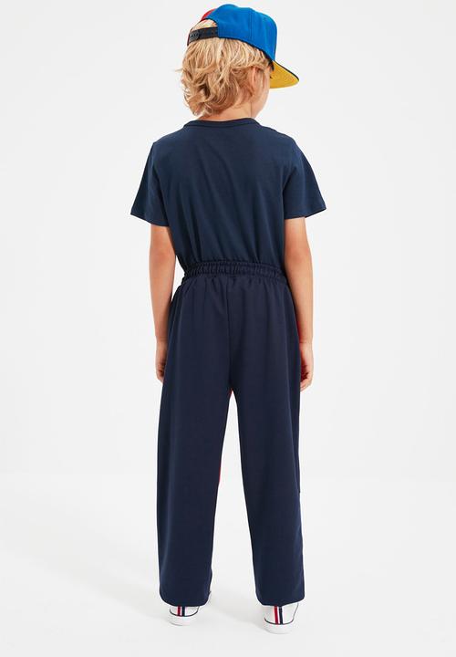 Trendyol - Two-toned cuffed jogger - red