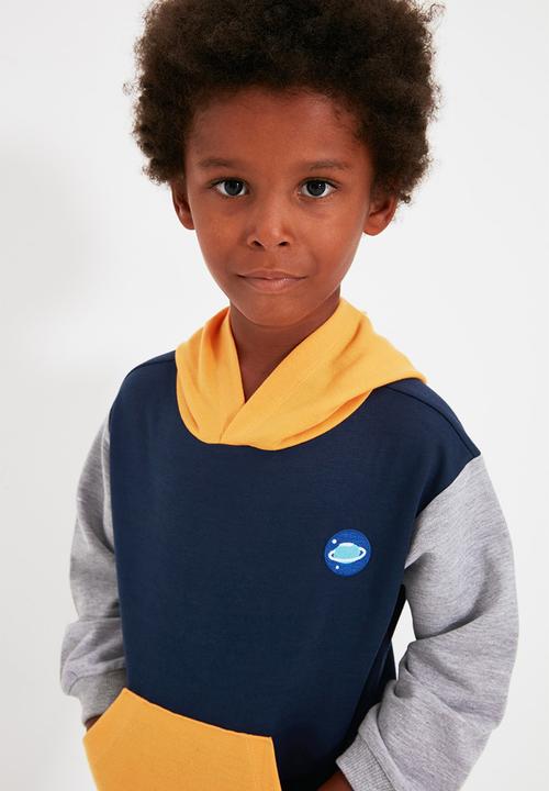 Trendyol - Spaceship sweater - navy & yellow
