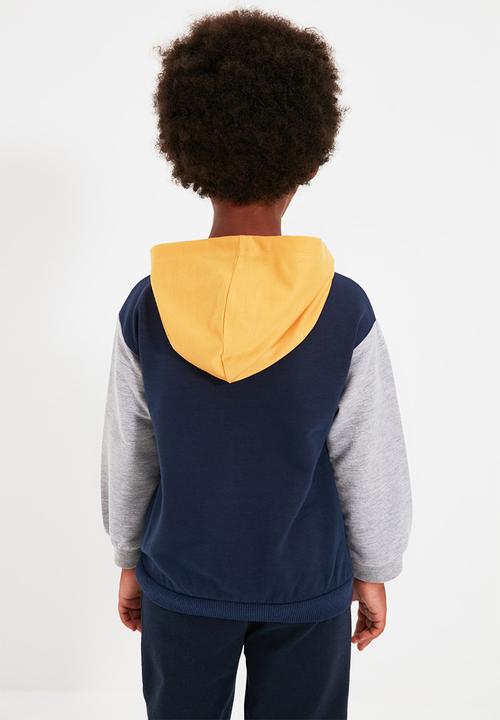 Trendyol - Spaceship sweater - navy & yellow