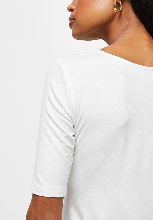 edit - Ballet sleeve scoopneck tee - milk