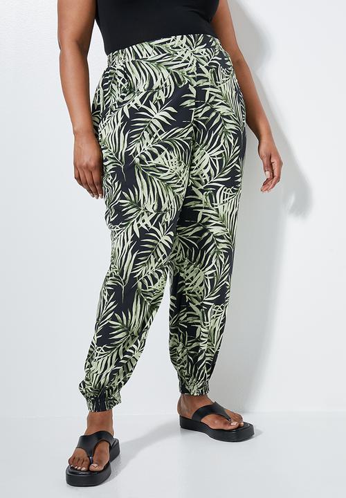 Superbalist - Easy pull on pant - palm print2