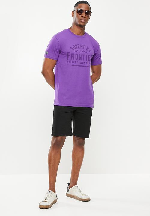 Superdry. - Heritage mountain relax tee - winter purple