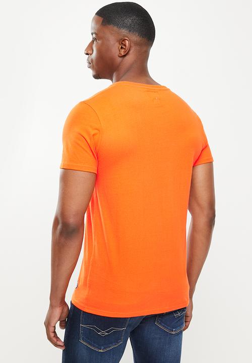 Superdry. - Collegiate graphic tee - denver orange
