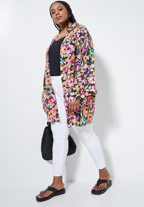 Superbalist - Midi length shacket - watercolour floral