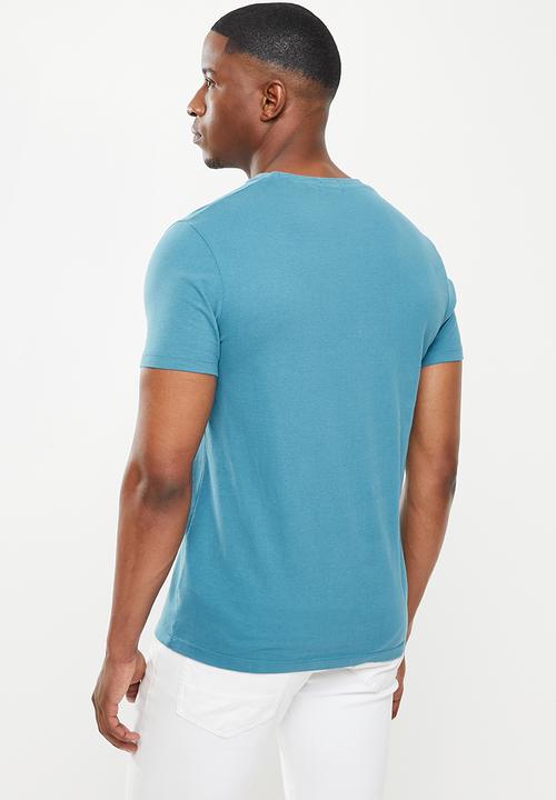 Superdry. - Ol vintage emb tee - glacier blue