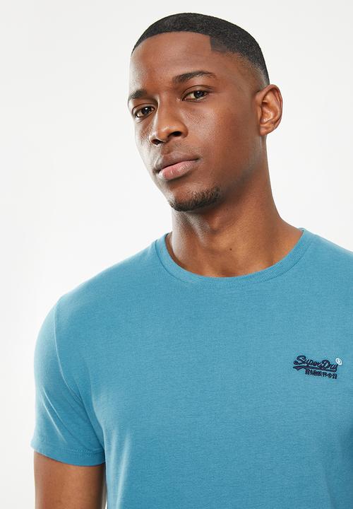 Superdry. - Ol vintage emb tee - glacier blue