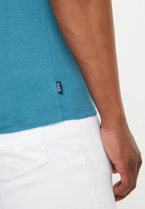Superdry. - Ol vintage emb tee - glacier blue