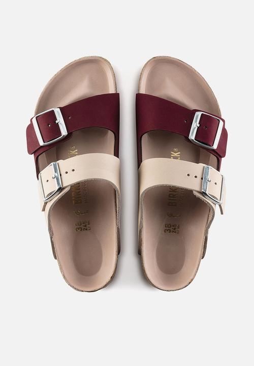 Birkenstock - Arizona split nubuck regular - maroon / light rose