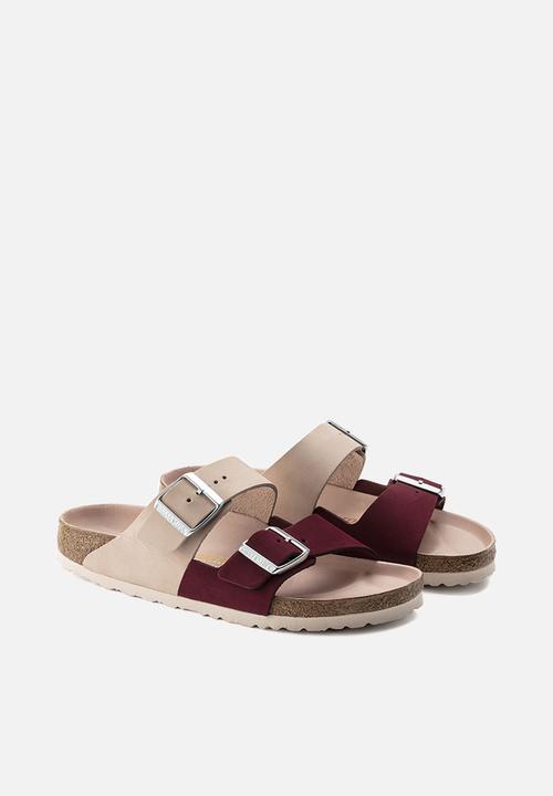 Birkenstock - Arizona split nubuck regular - maroon / light rose