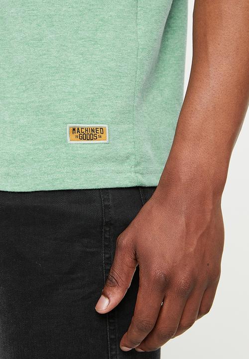 Superdry. - Workwear ringer tee - bright green marl