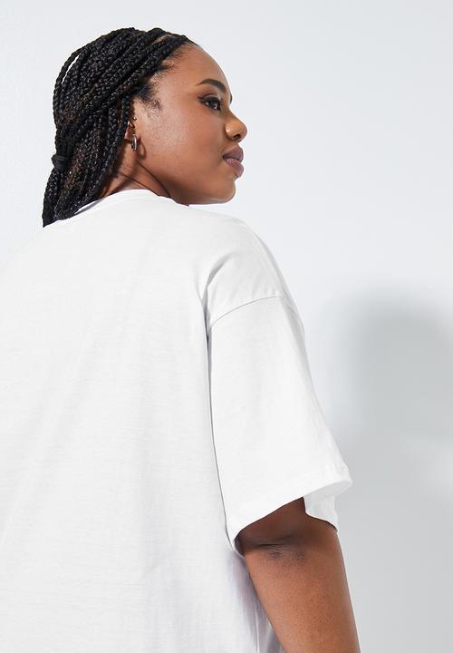 Superbalist - Oversized mini t-shirt dress - white