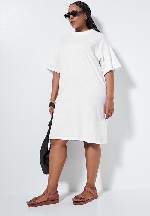 Superbalist - Oversized mini t-shirt dress - white