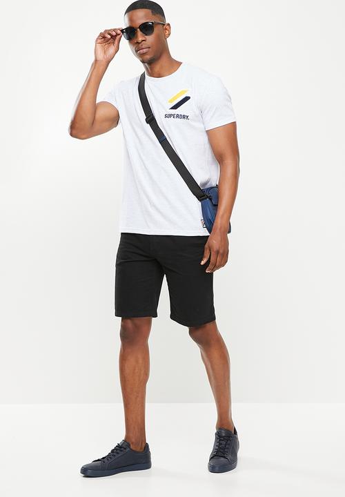 Superdry. - Sportstyle chenille tee - ice marl