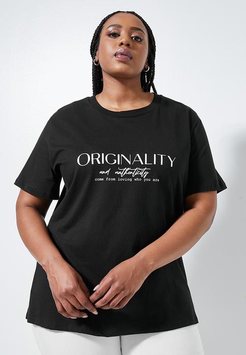 Superbalist - Originality slogan tee - black