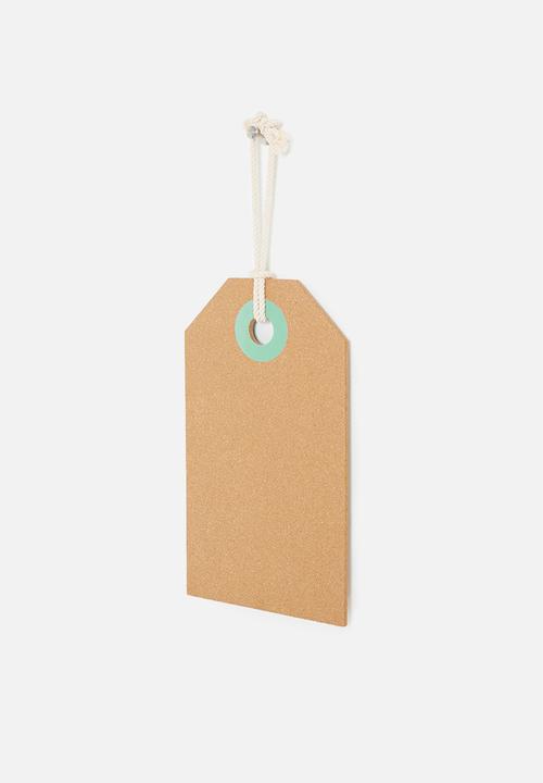 Present Time - Tag memo board - blue & neutral 