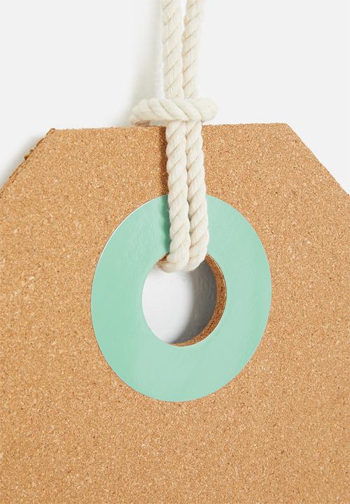 Present Time - Tag memo board - blue & neutral 