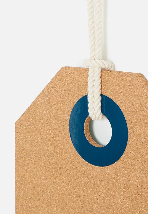 Present Time - Tag memo board - blue & neutral 