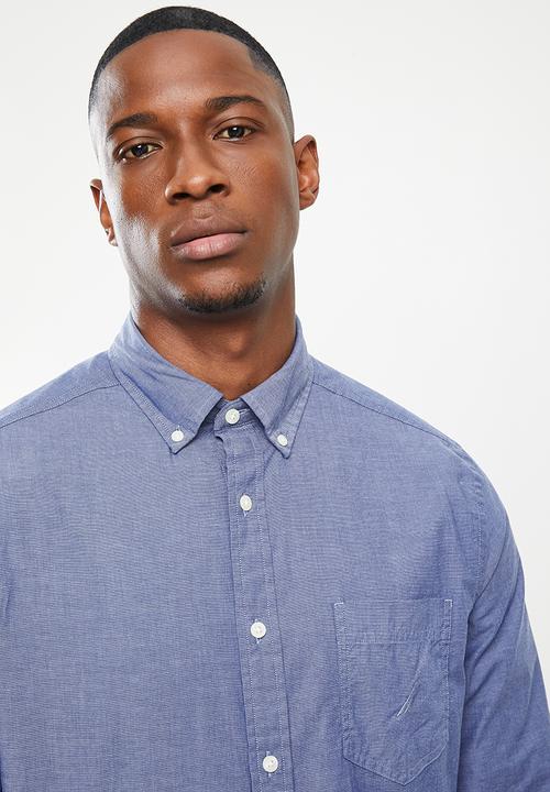 Nautica - W73000 long sleeve classic shirt  - blue