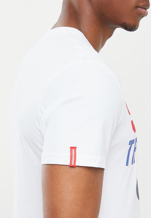 Superdry. - Track and field graphic tee - brilliant white