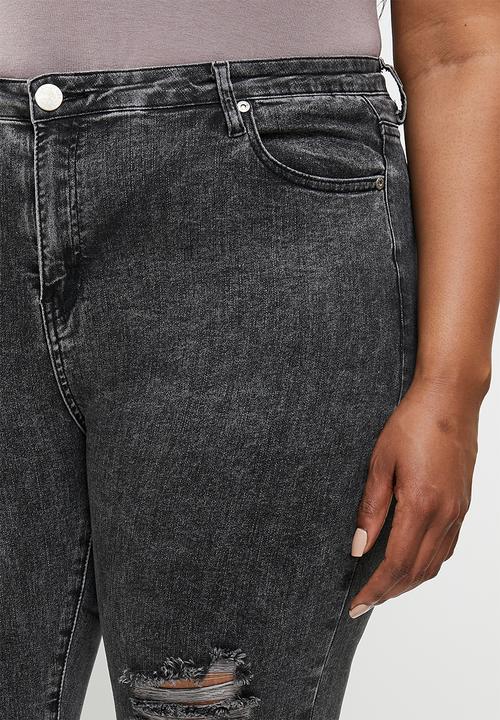 Glamorous - Plus ripped skinny jeans - washed black