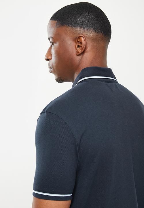 Original Penguin - Piped polo - dark sapphire & bright white