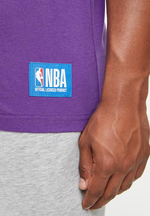 NBA - Nba bold & block T-shirt: lakers - purple & yellow
