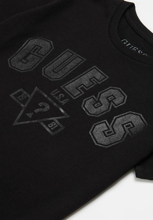 GUESS - Short sleeve guess tonal crew tee - black