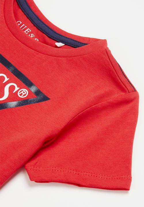 GUESS - Guess triangle tee - red