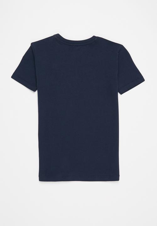 GUESS - Tri embroidery crew tee - navy