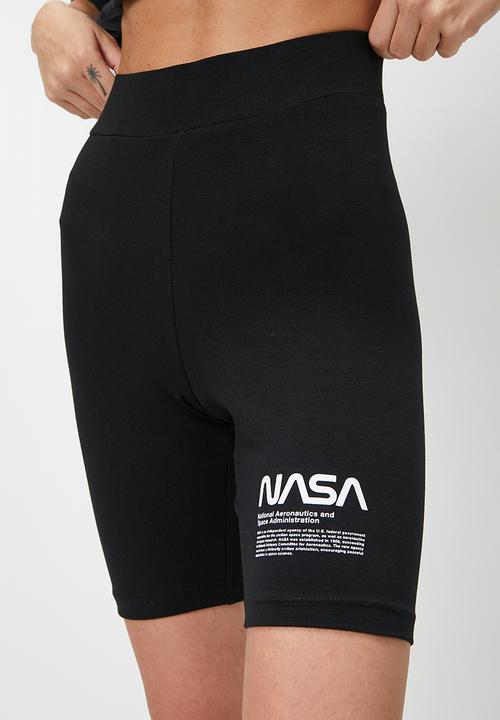 Blake - Cycling shorts with NASA print - black
