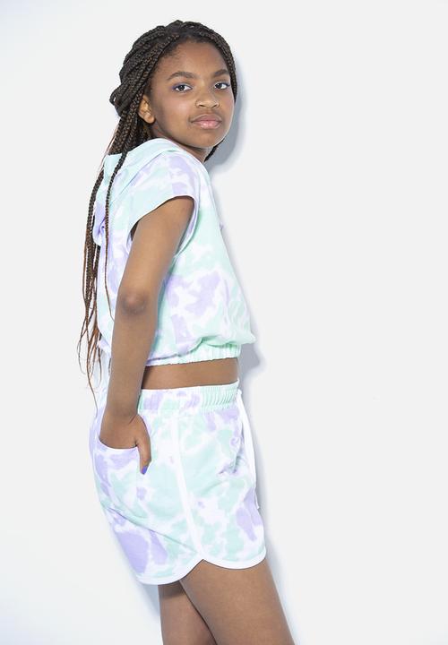 Flyersunion - Tie-dye high waist short - multi