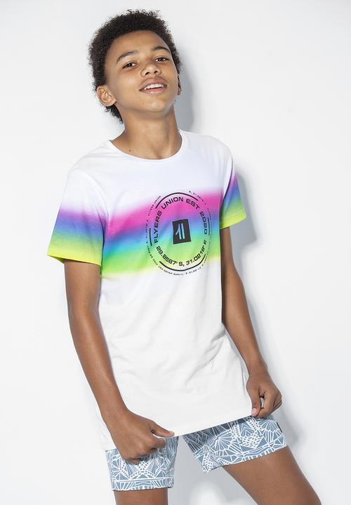 Flyersunion - Short sleeve print tee - white