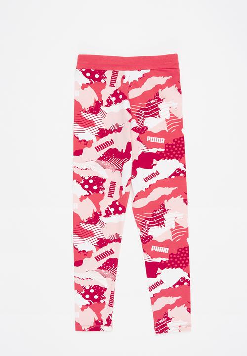 PUMA - Alpha aop leggings g - paradise pink-aop
