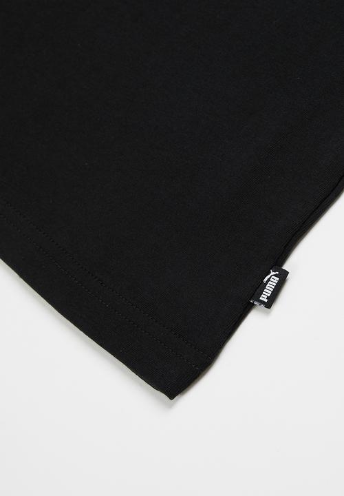 PUMA - Ess+ 2 col logo tee b - puma black-green flash