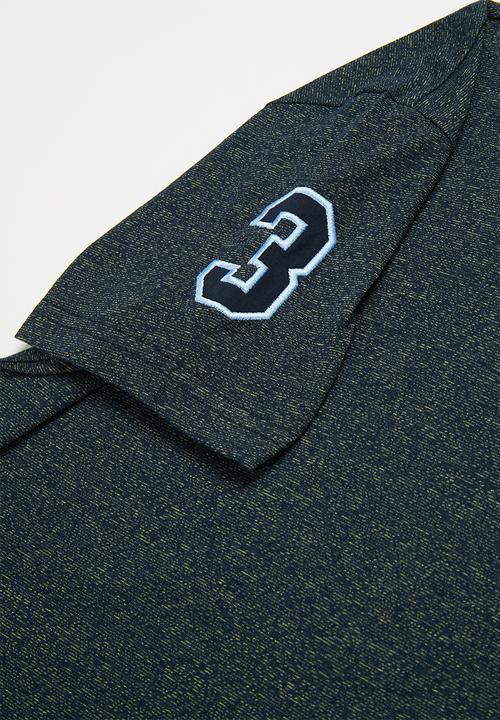 POLO - Boys pjc hawke space dye tee - navy