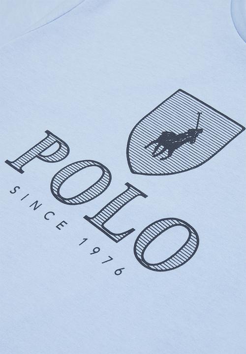 POLO - Boys corey printed tee - light blue