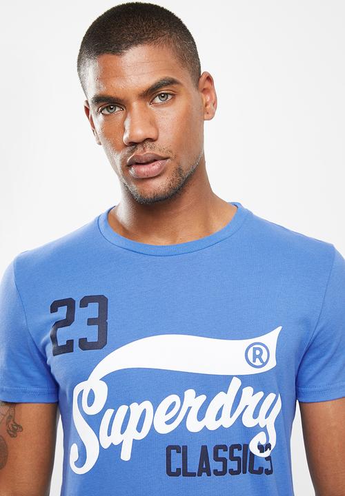 Superdry. - Collegiate graphic tee - neptune blue