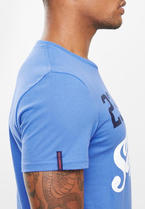 Superdry. - Collegiate graphic tee - neptune blue
