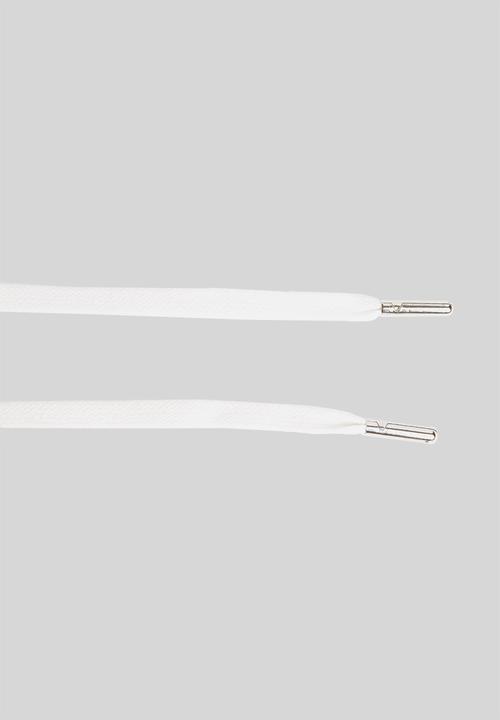 Binder - Waxed shoe laces with metal tips 80cm - white