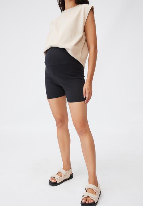 Cotton On - Maternity bike short - black