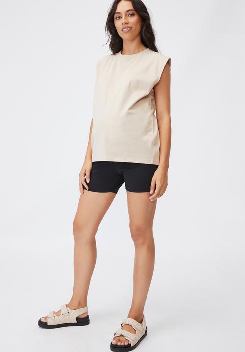Cotton On - Maternity bike short - black