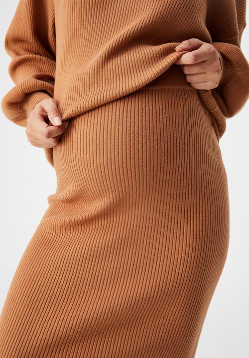 Cotton On - Maternity friendly ultimate midi skirt - soft camel