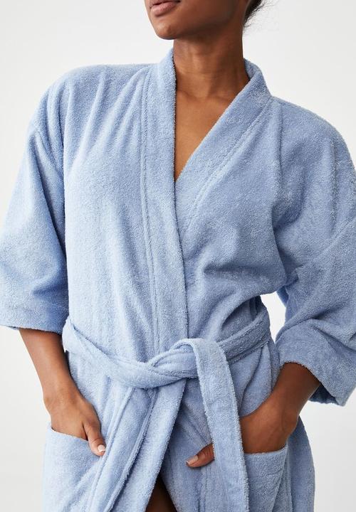 Cotton On - Towelling robe - iced sky