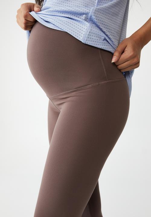 Cotton On - Maternity ultra soft movement full length tight - brownie