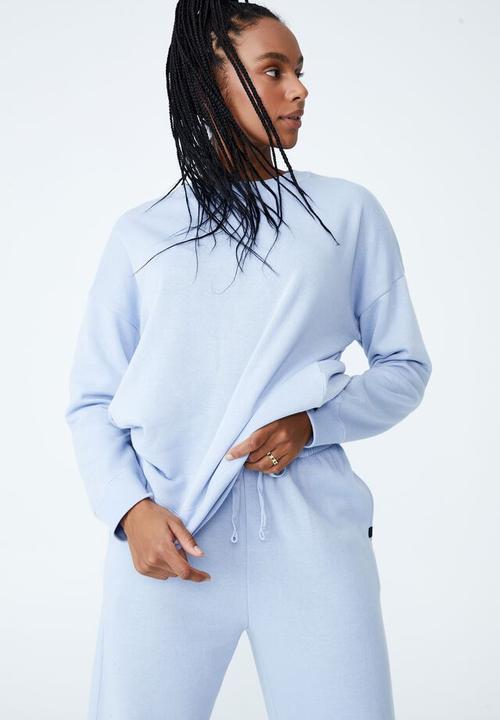 Cotton On - Lifestyle long sleeve crew top - iced sky