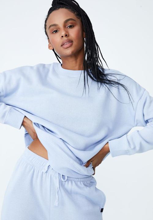 Cotton On - Lifestyle long sleeve crew top - iced sky