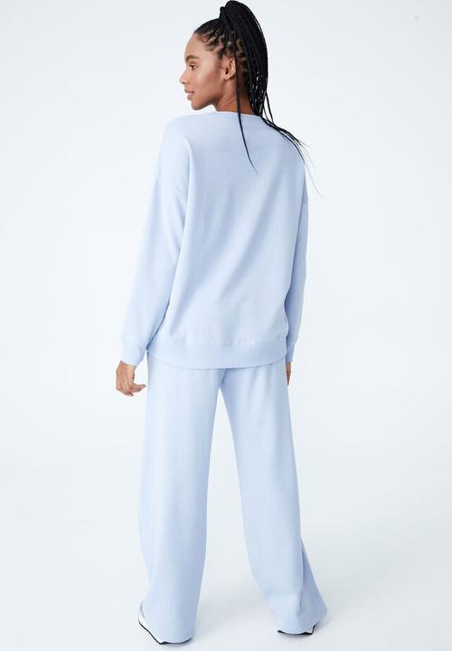 Cotton On - Lifestyle long sleeve crew top - iced sky
