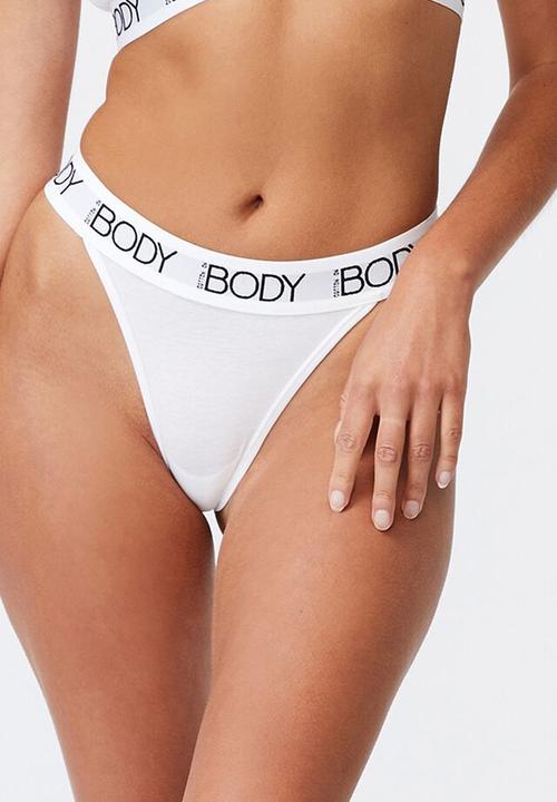 Cotton On - Body organic cotton tanga g-string brief - white